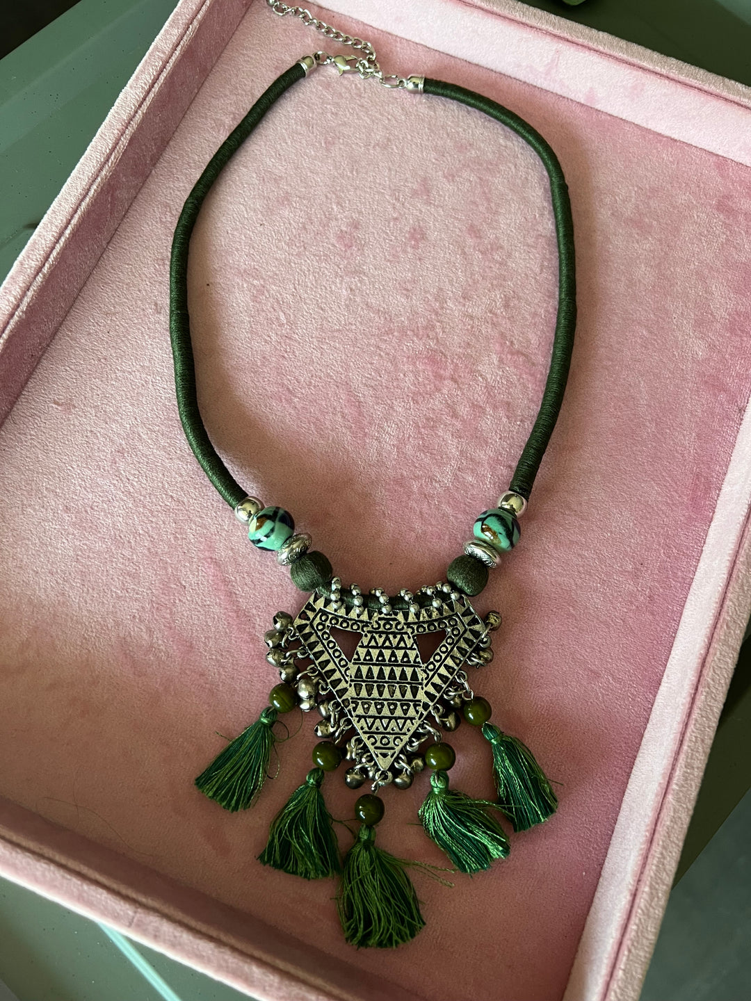 Exquisite Tribal Brass Pendant Necklace