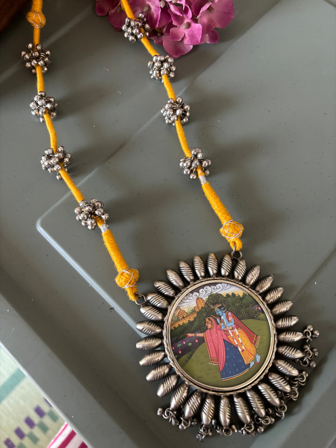 Antique Hand Painted Necklace - Premium Quality Craftsmanship