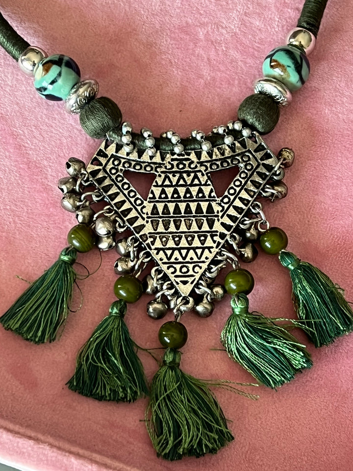 Exquisite Tribal Brass Pendant Necklace