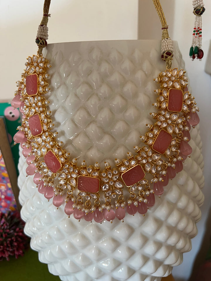 Royal Bridal Choker Necklace with Earrings and Maangtikka