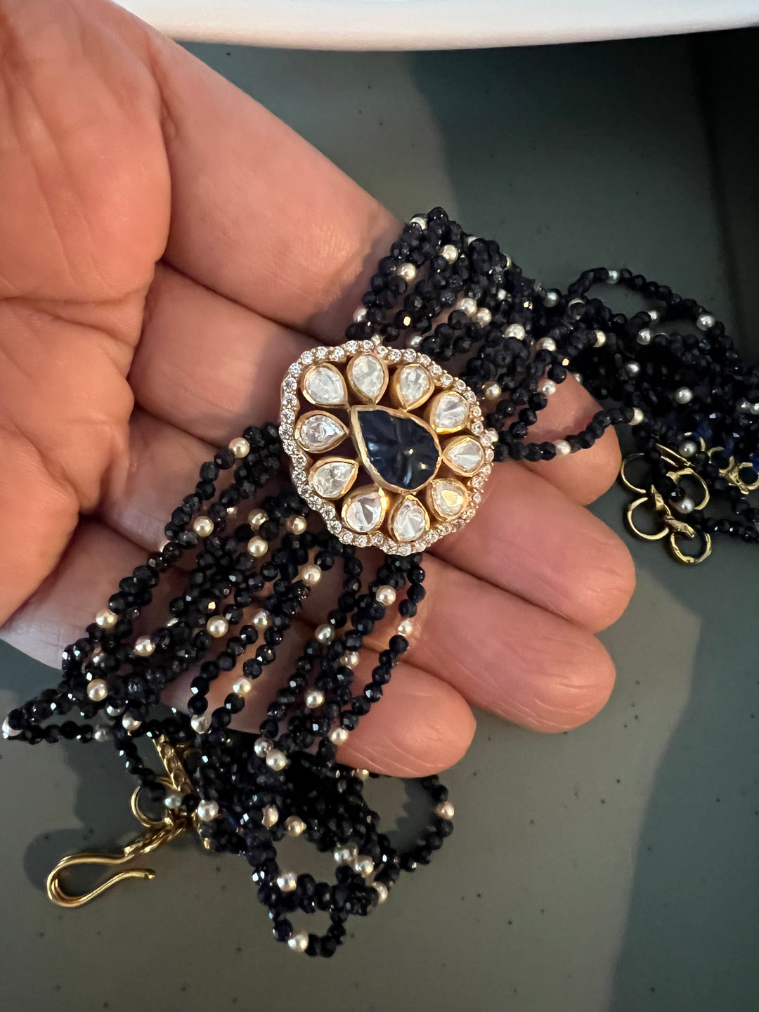 Exquisite 925 Silver Polki Bracelet - Unparalleled Quality and Style