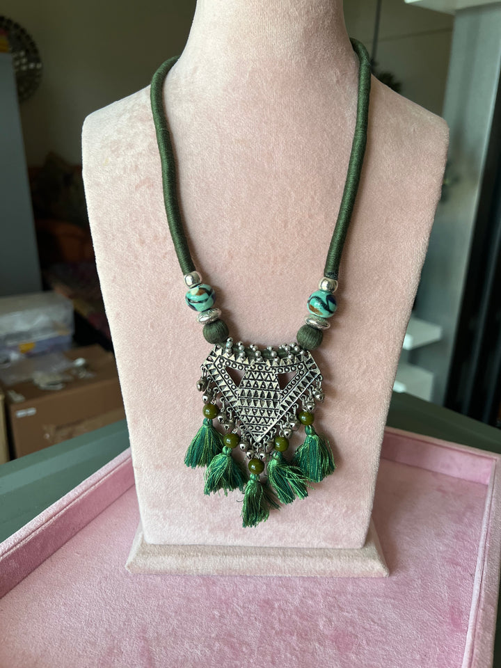 Exquisite Tribal Brass Pendant Necklace