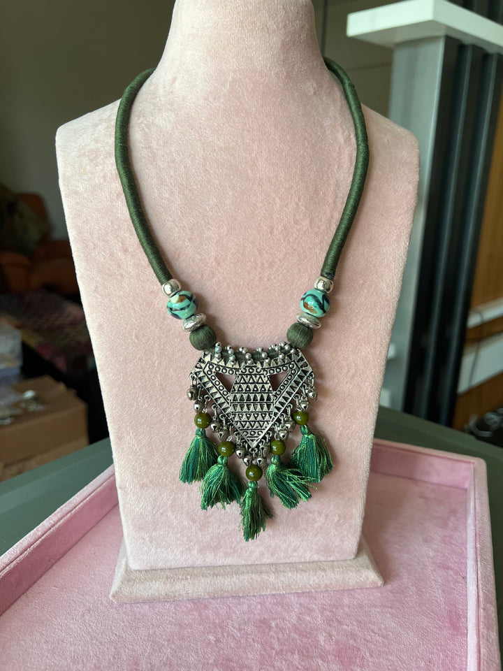 Exquisite Tribal Brass Pendant Necklace