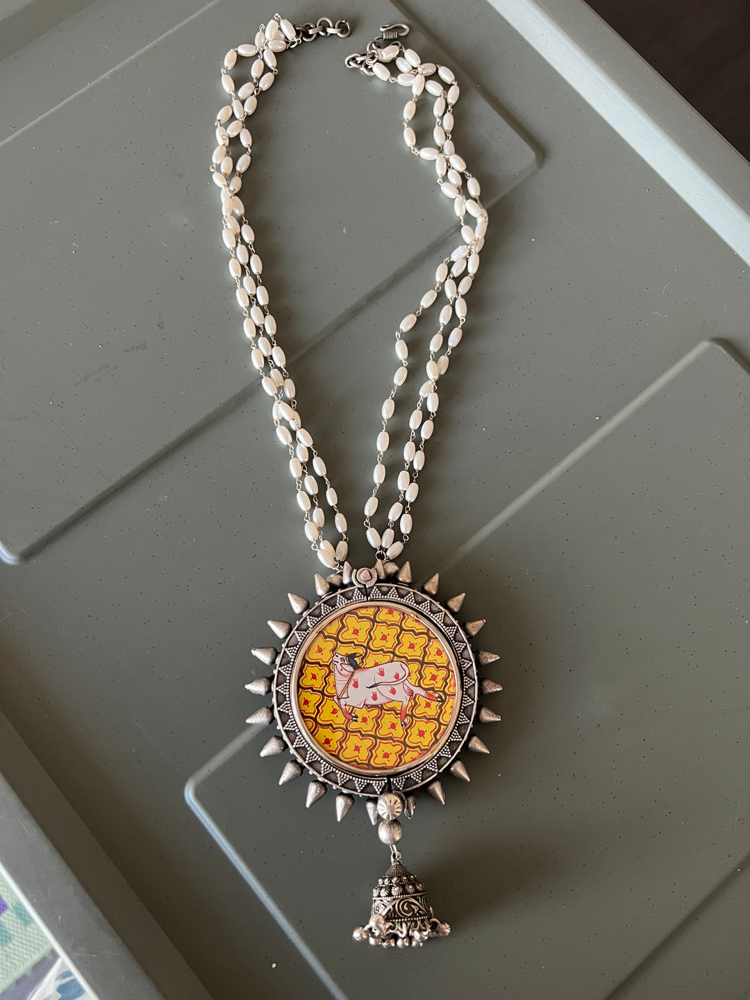 Antique Hand painted Pendant Necklace - Premium Quality Craftsmanship