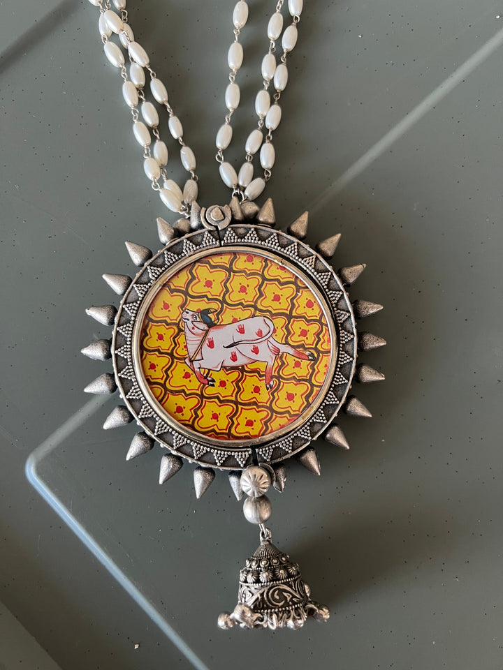 Antique Hand painted Pendant Necklace - Premium Quality Craftsmanship