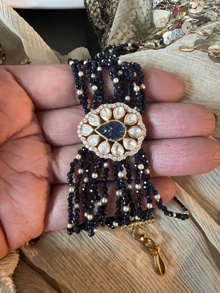 Exquisite 925 Silver Polki Bracelet - Unparalleled Quality and Style