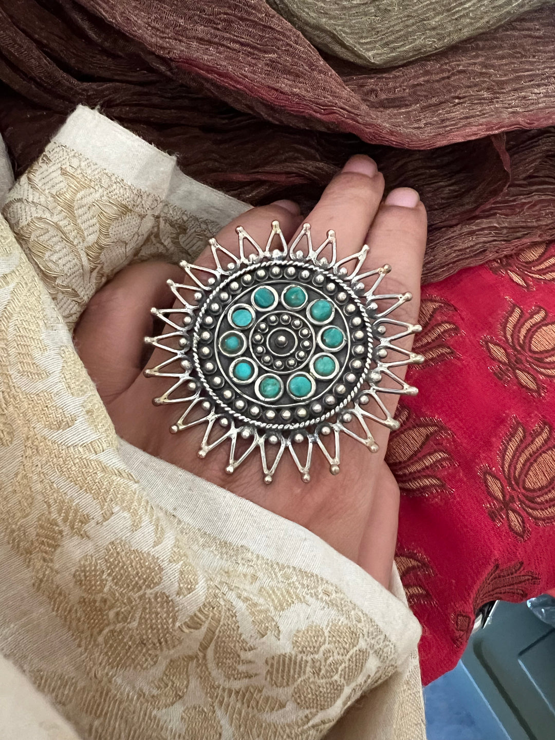 Oversized Turquoise Statement Ring