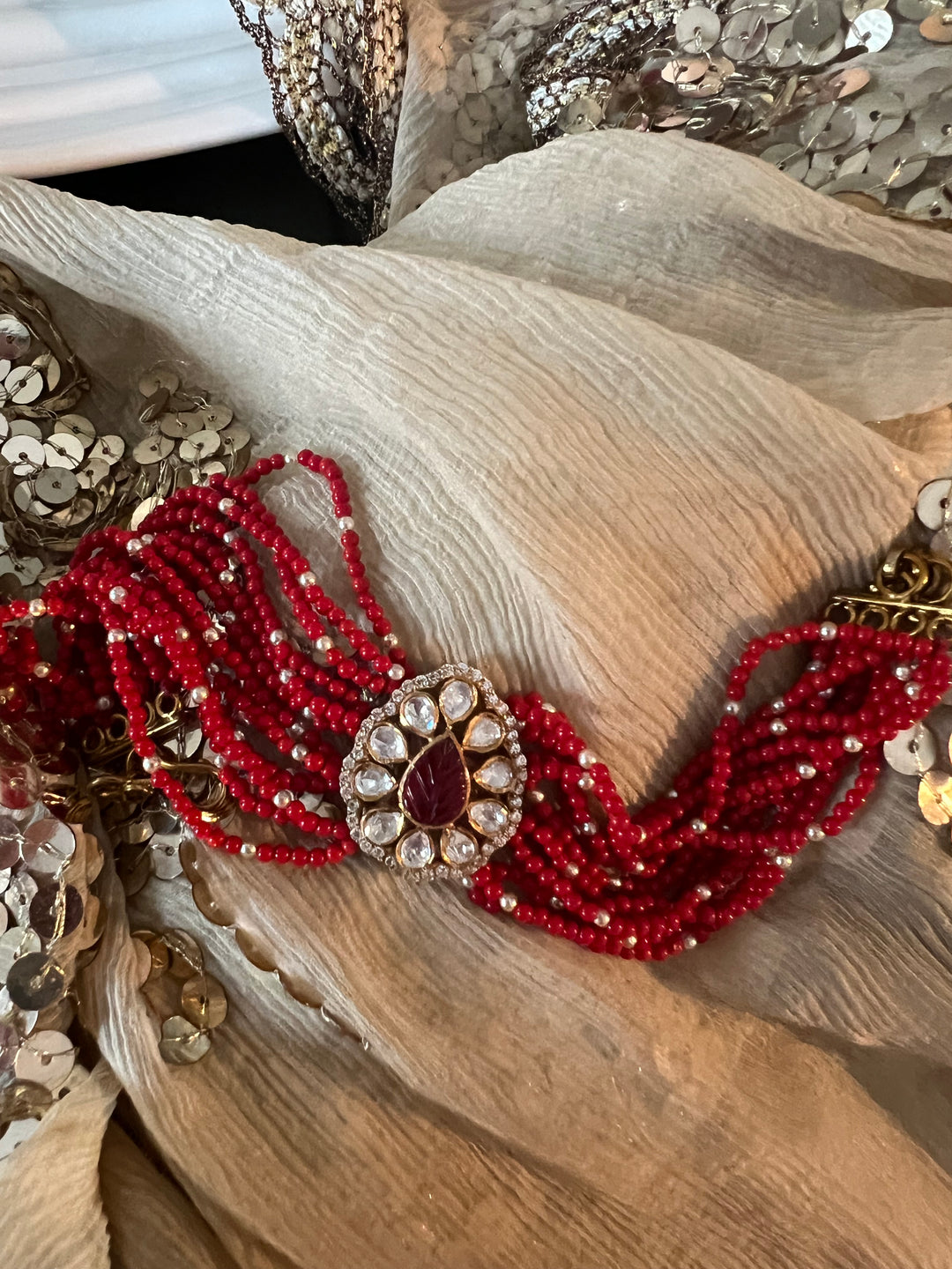 Exquisite 925 Silver Polki Bracelet - Unparalleled Quality and Style