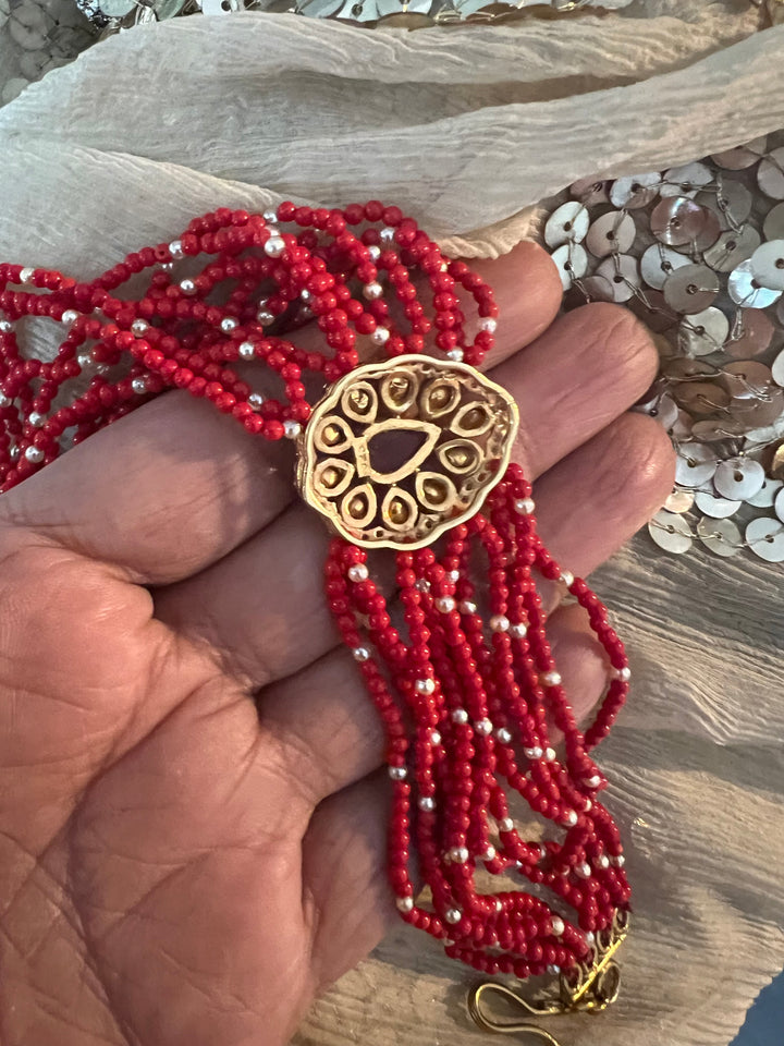 Exquisite 925 Silver Polki Bracelet - Unparalleled Quality and Style