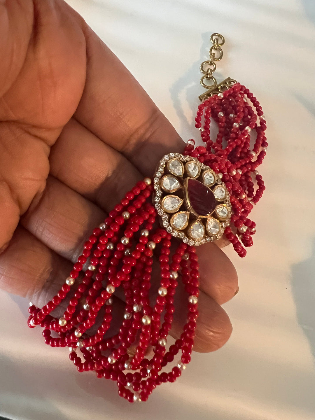 Exquisite 925 Silver Polki Bracelet - Unparalleled Quality and Style