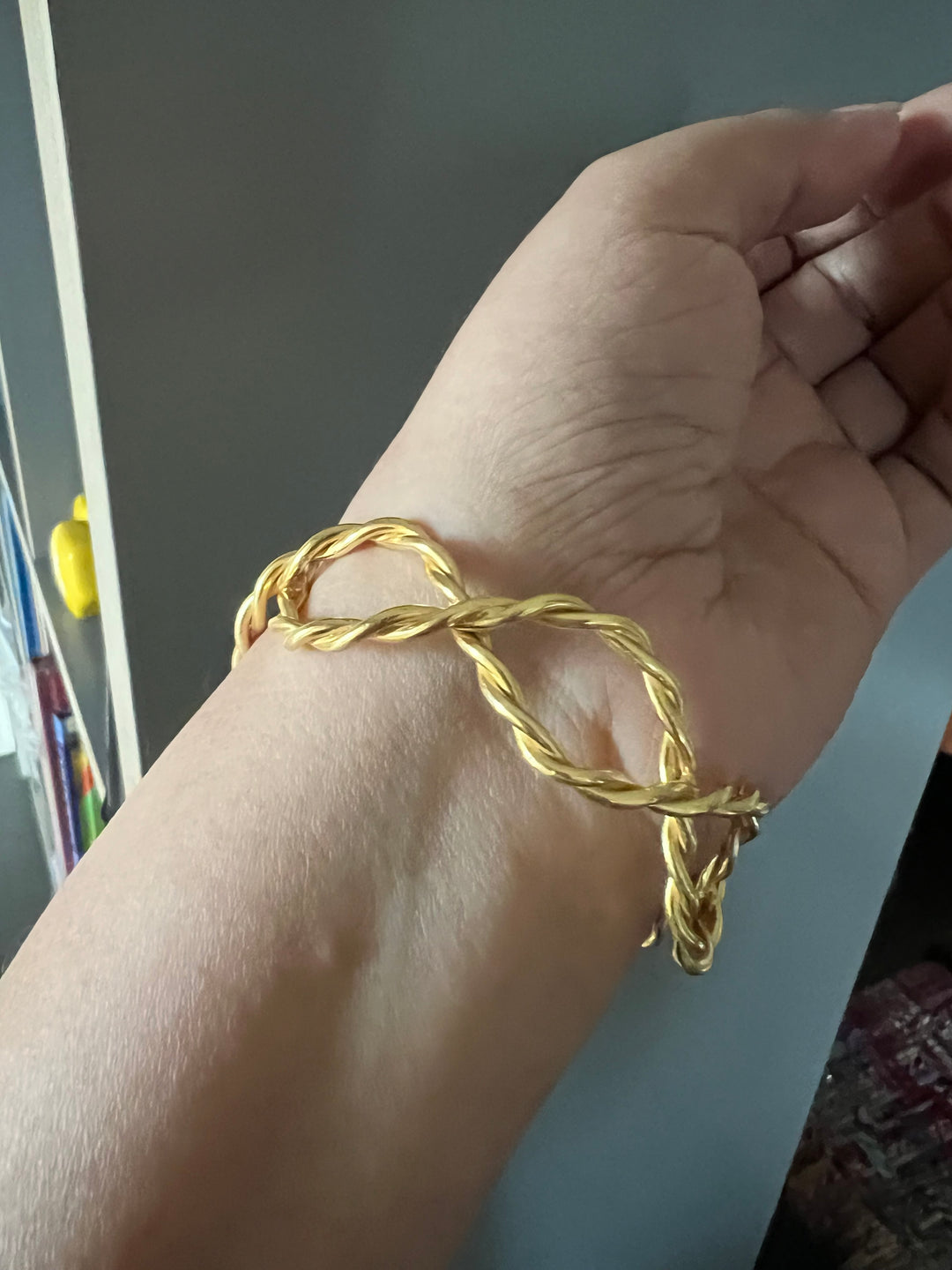 Beautiful Natural Raw Stone Open Cuff