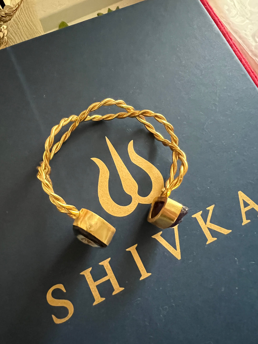 Beautiful Natural Raw Stone Open Cuff