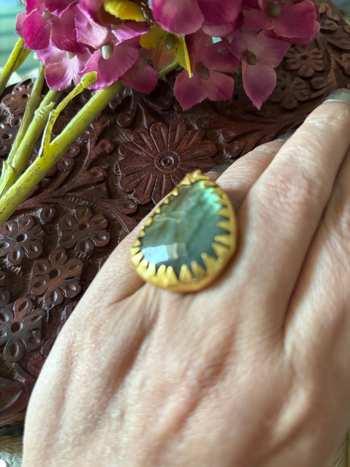 Natural Labradorite Ring