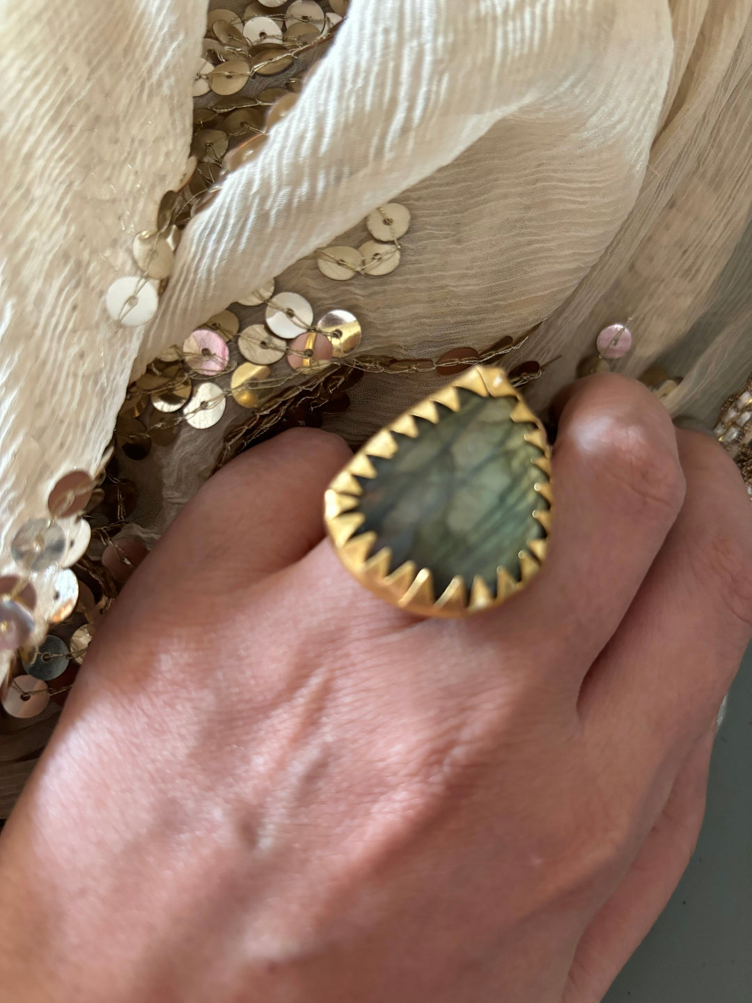 Natural Labradorite Ring