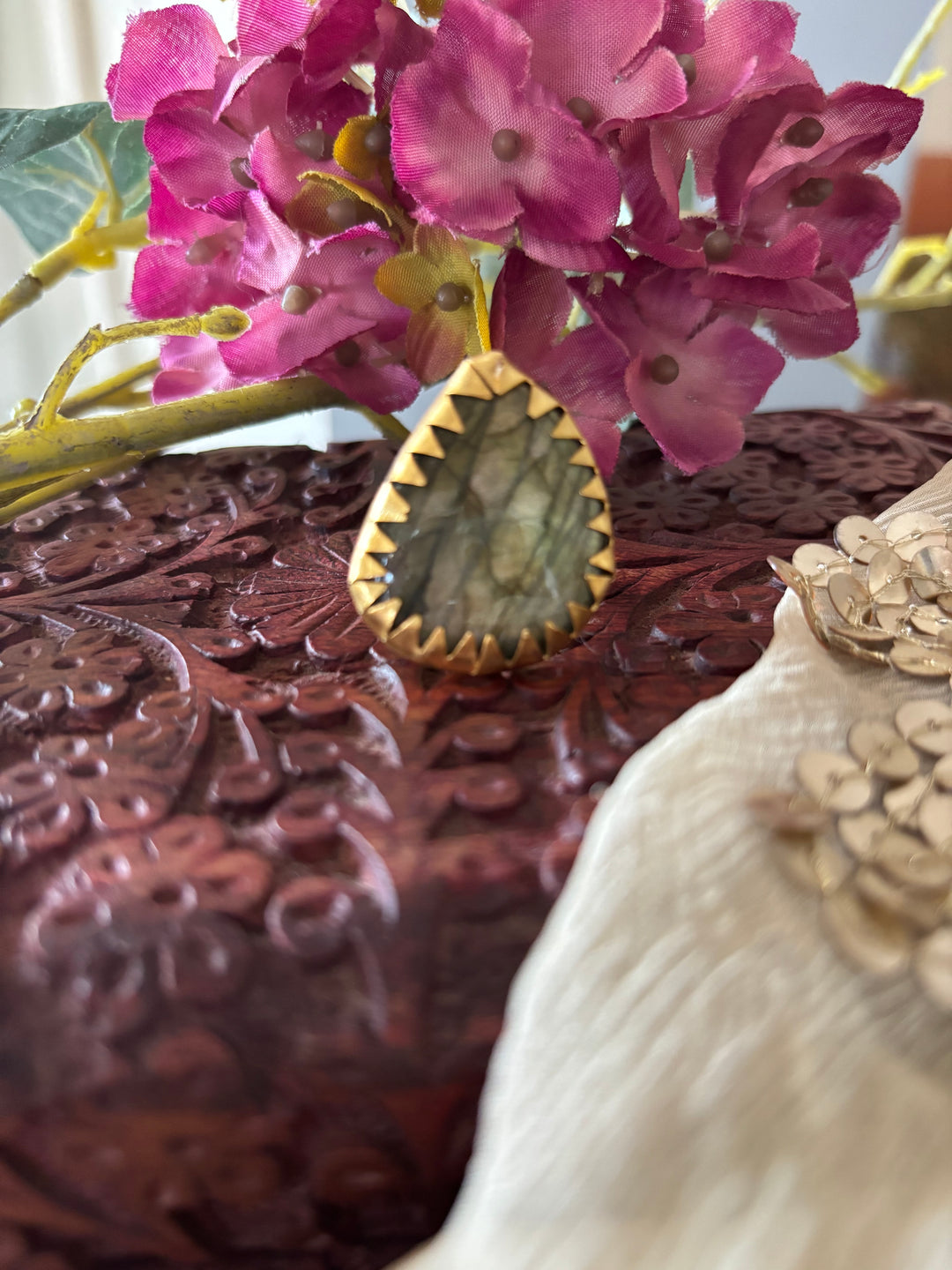 Natural Labradorite Ring