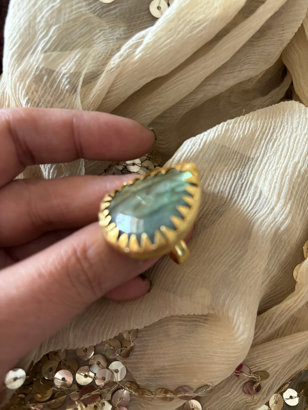 Natural Labradorite Ring