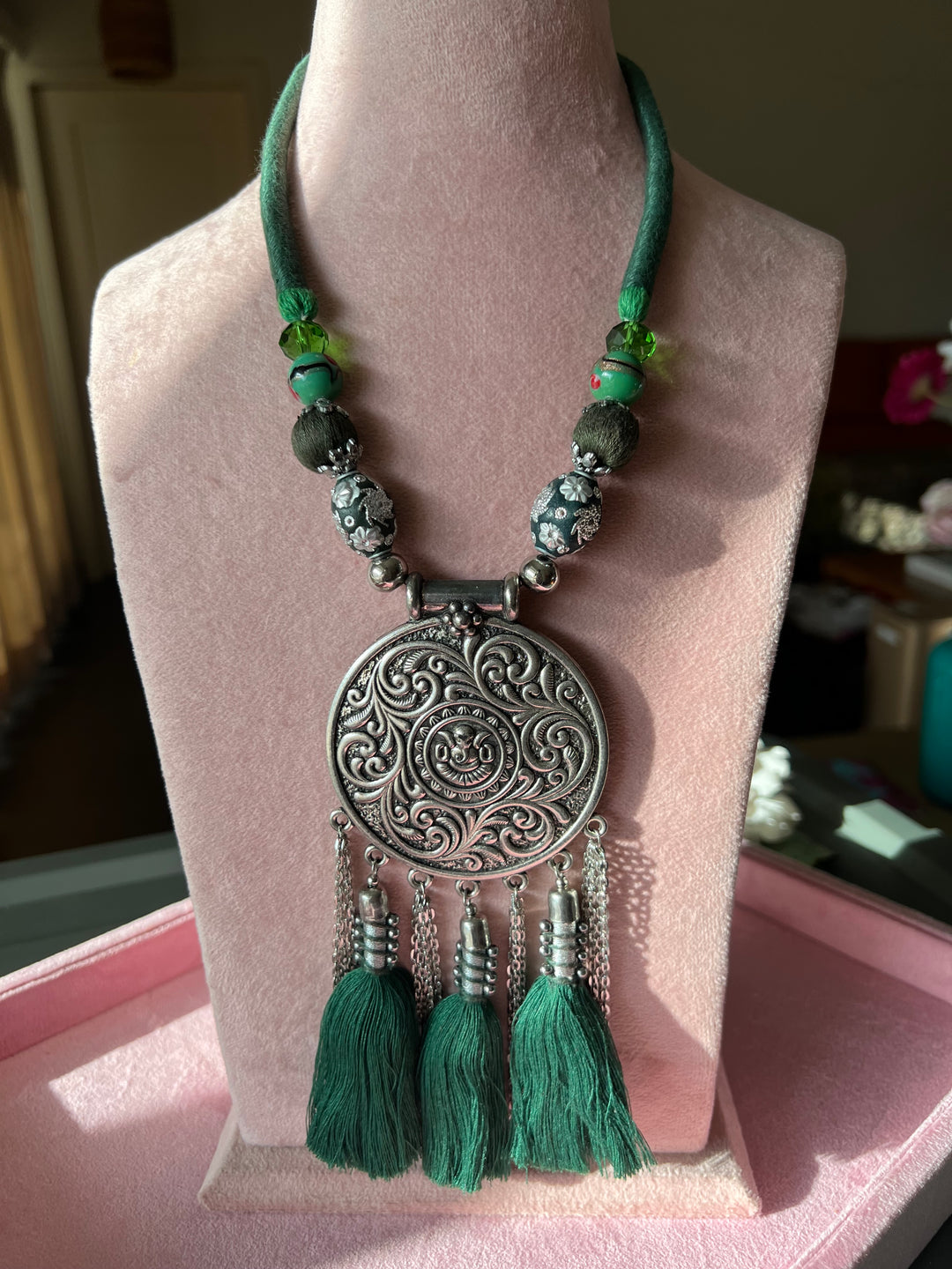 Divine Ganesha Tribal Brass Necklace