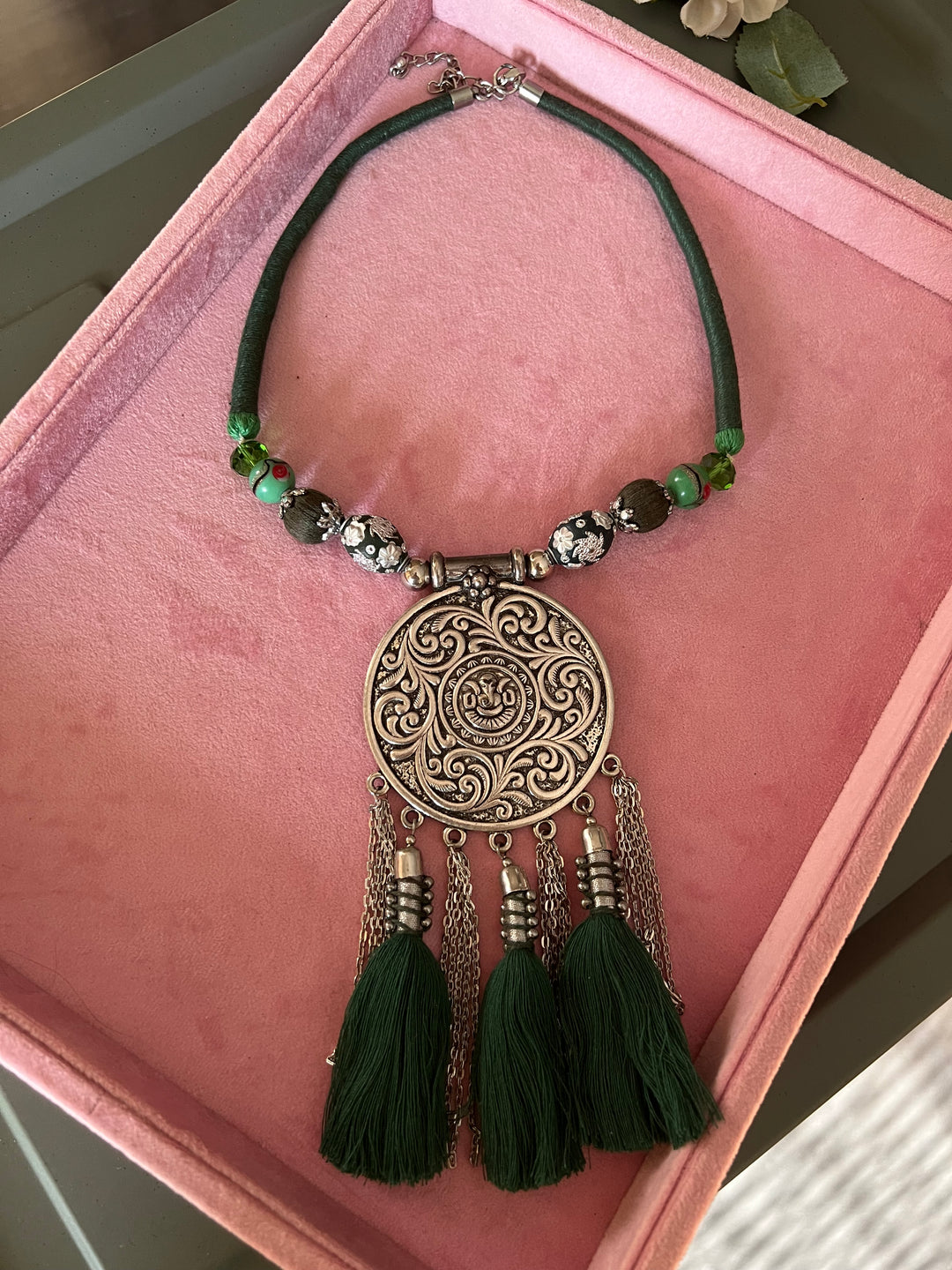 Divine Ganesha Tribal Brass Necklace