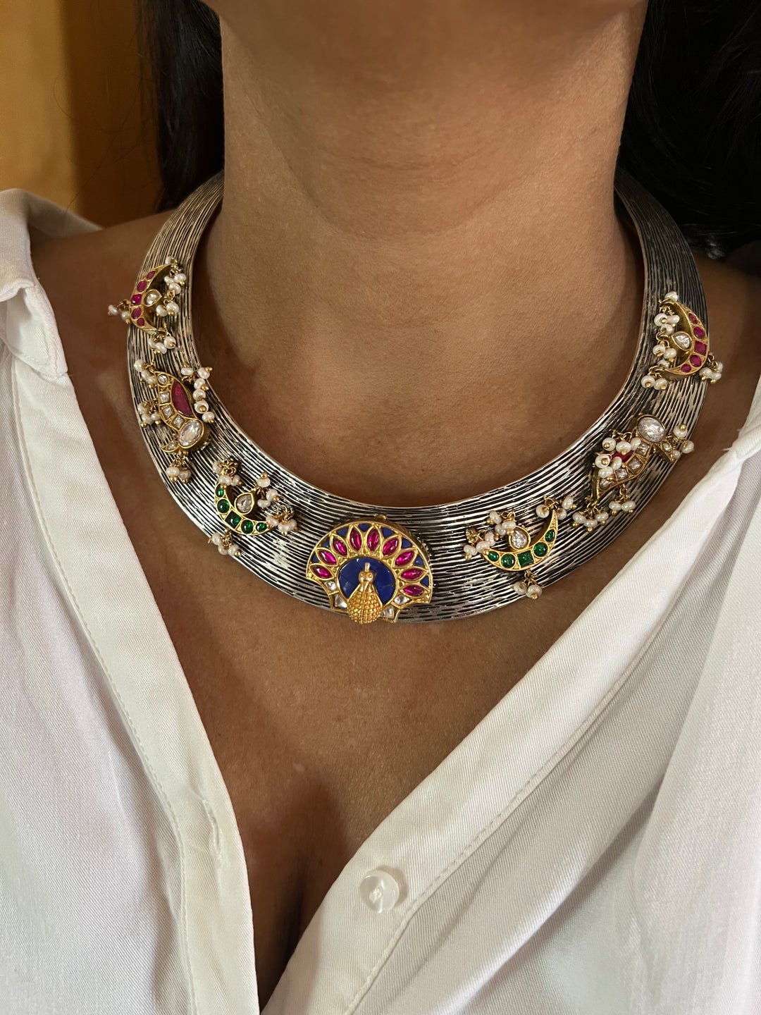 Peacock Motif 925 Silver Necklace - Premium Quality Craftsmanship