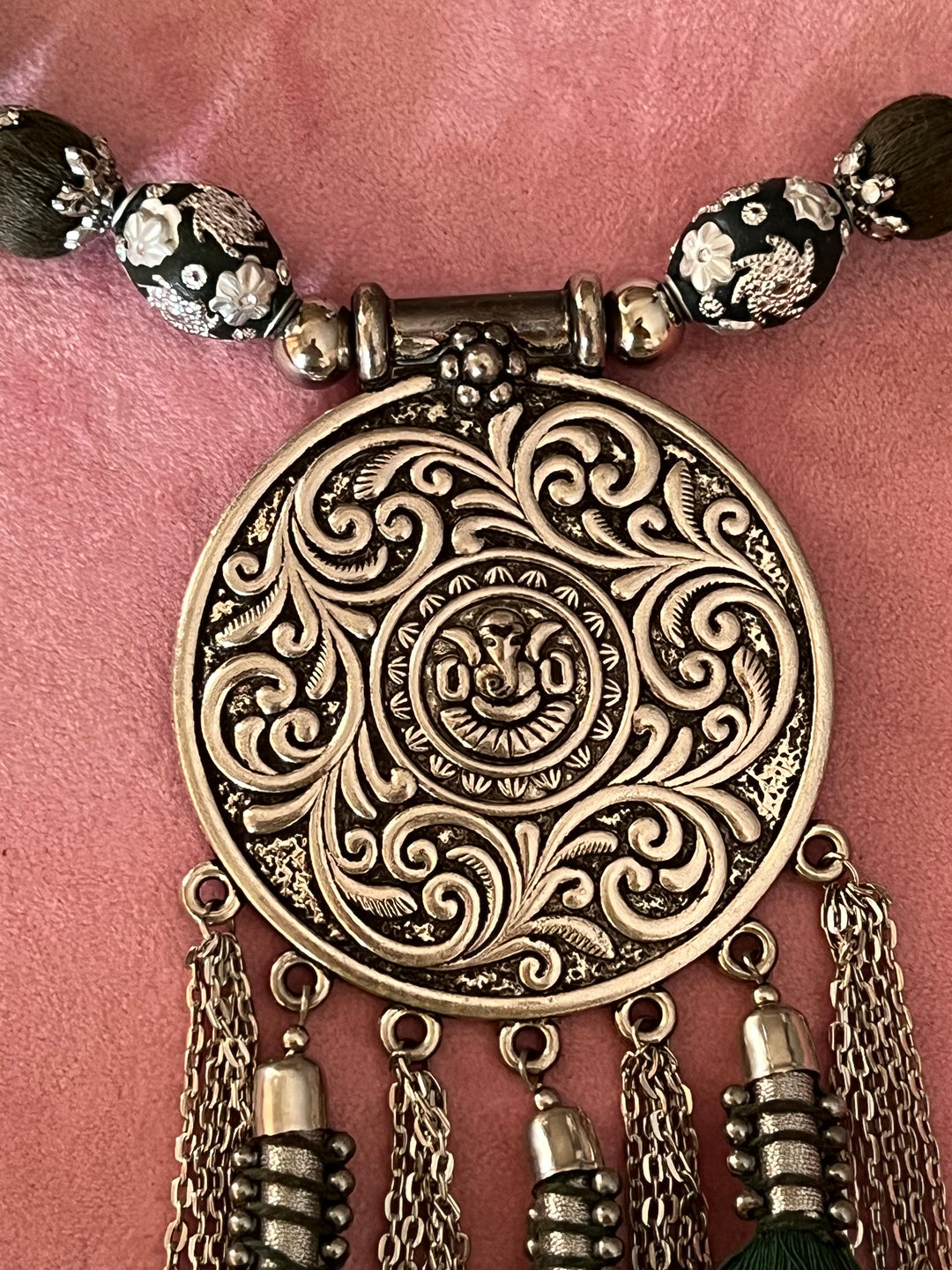 Divine Ganesha Tribal Brass Necklace