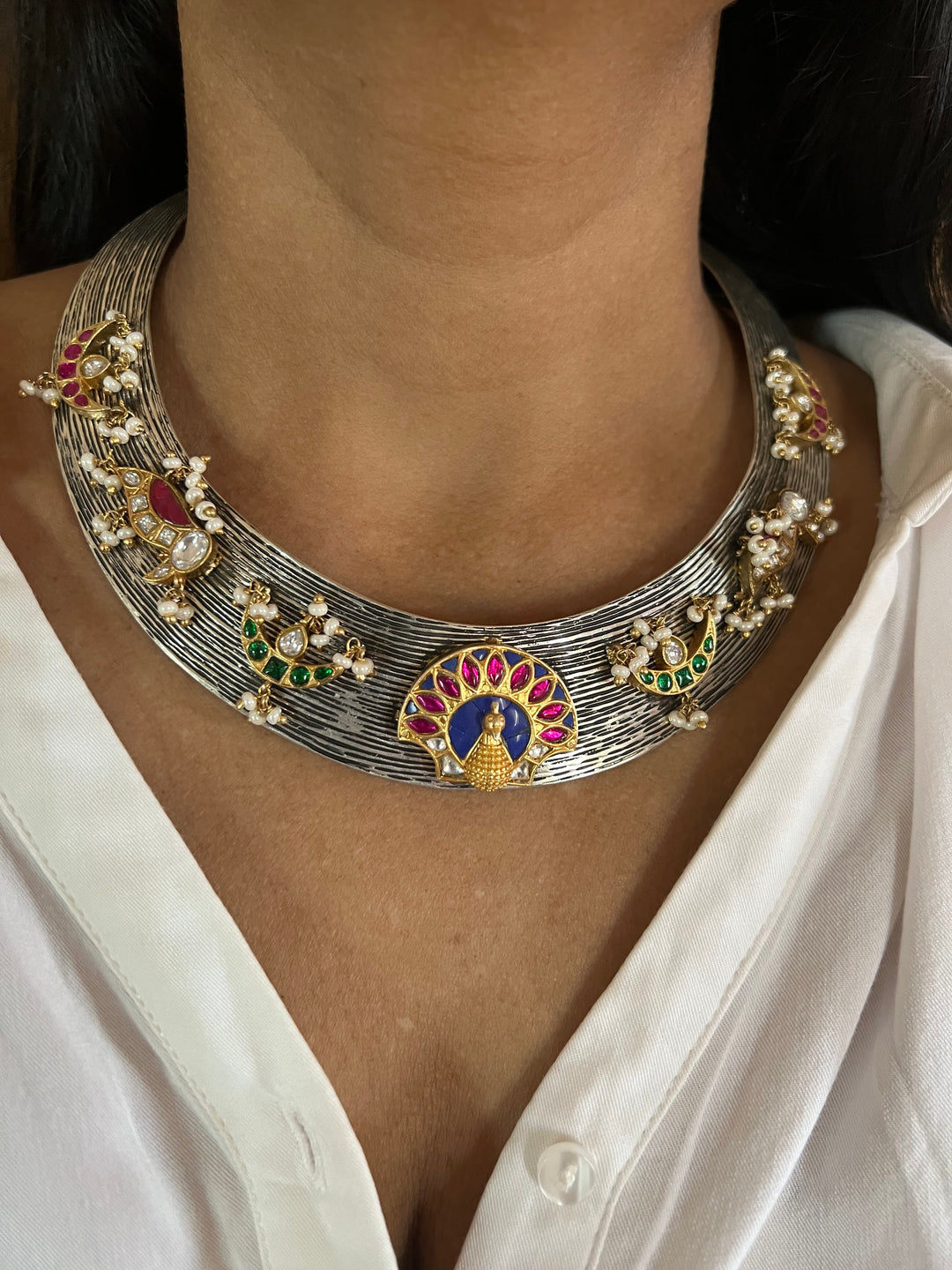 Peacock Motif 925 Silver Necklace - Premium Quality Craftsmanship