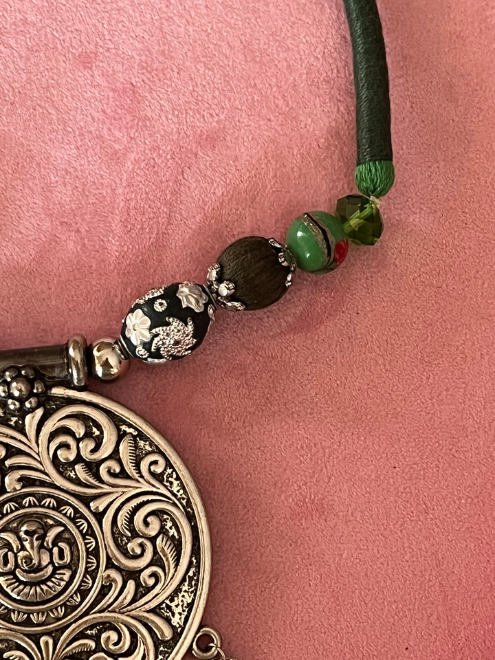 Divine Ganesha Tribal Brass Necklace