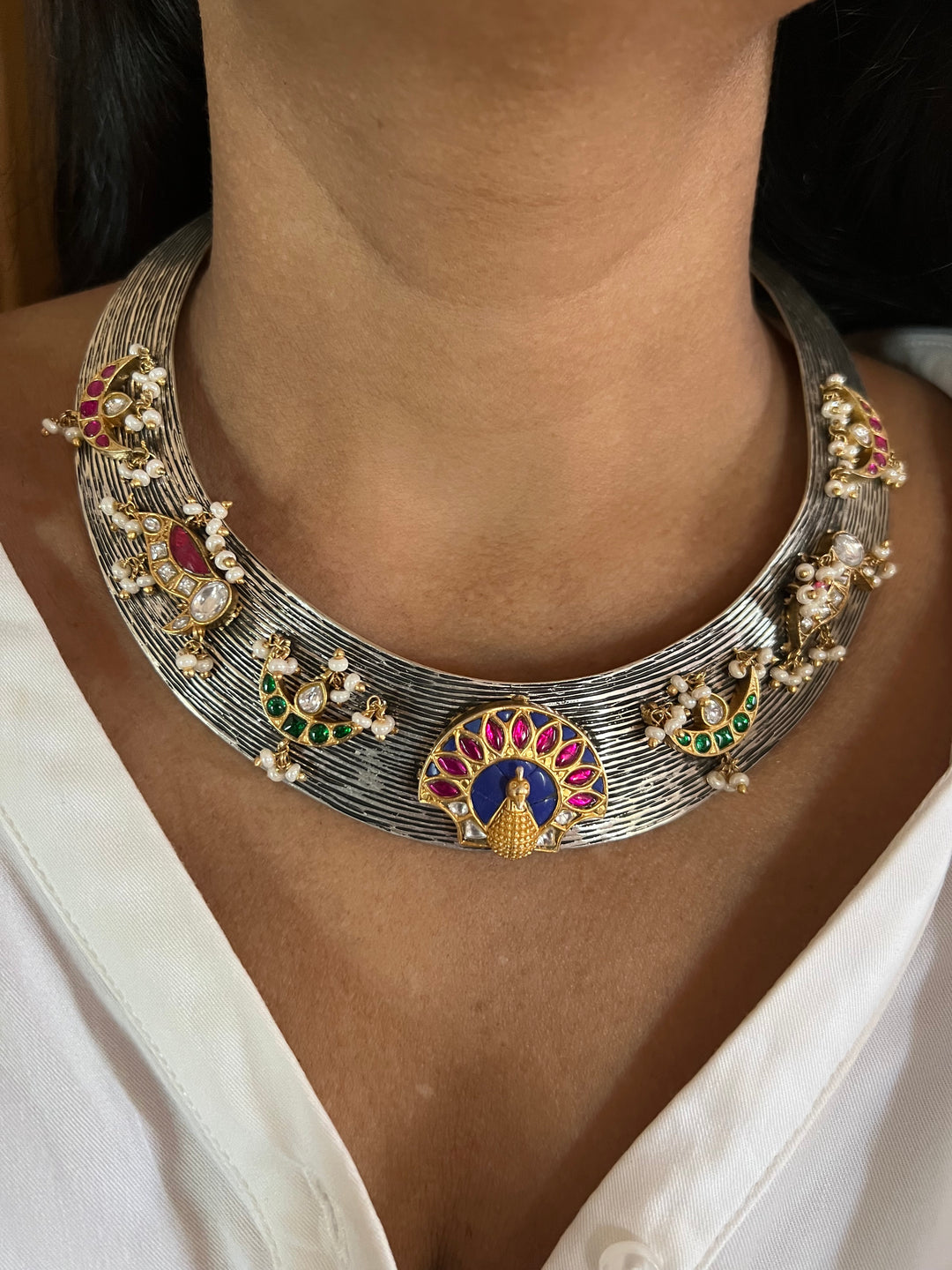 Peacock Motif 925 Silver Necklace - Premium Quality Craftsmanship