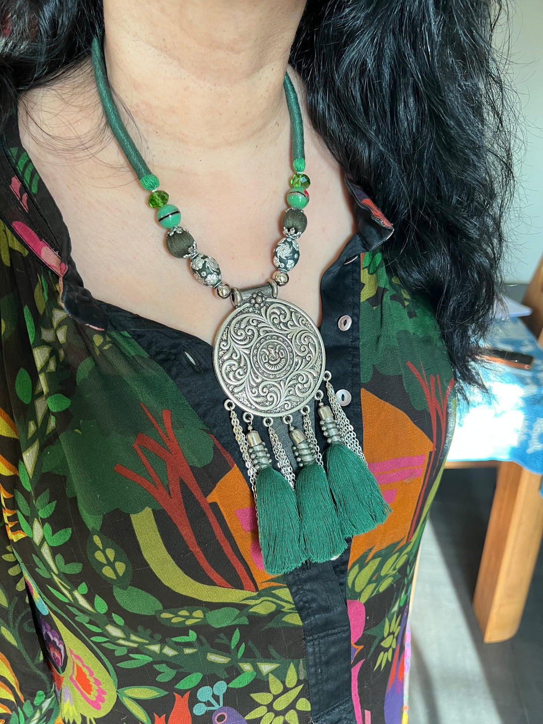 Divine Ganesha Tribal Brass Necklace