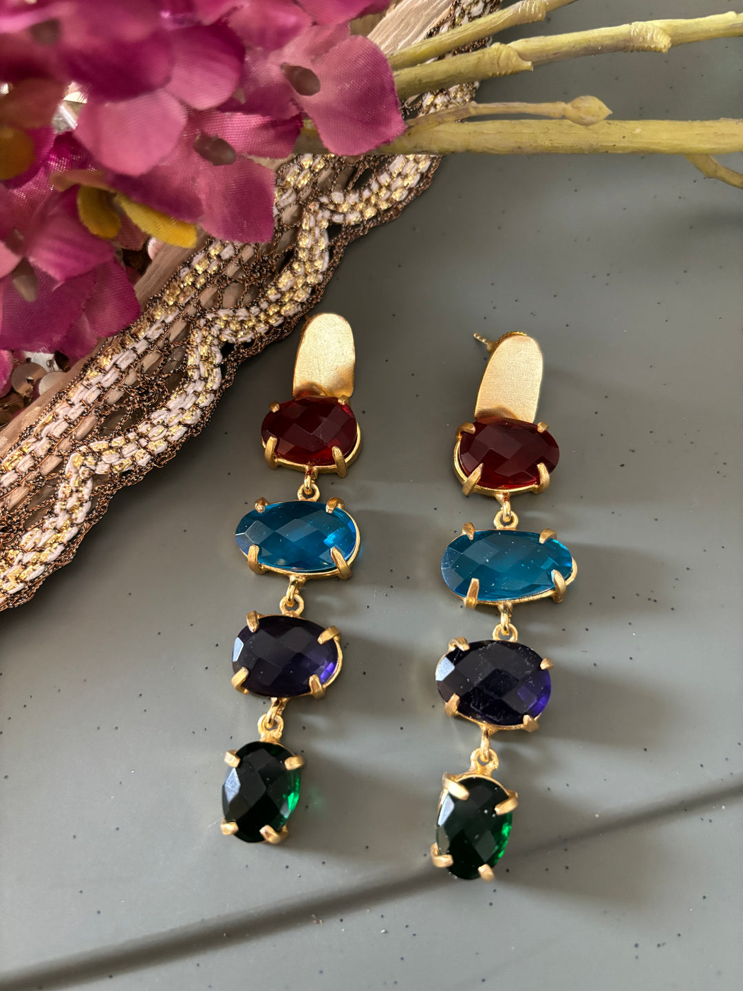 Scintillating Quartz Crystal Long Danglers