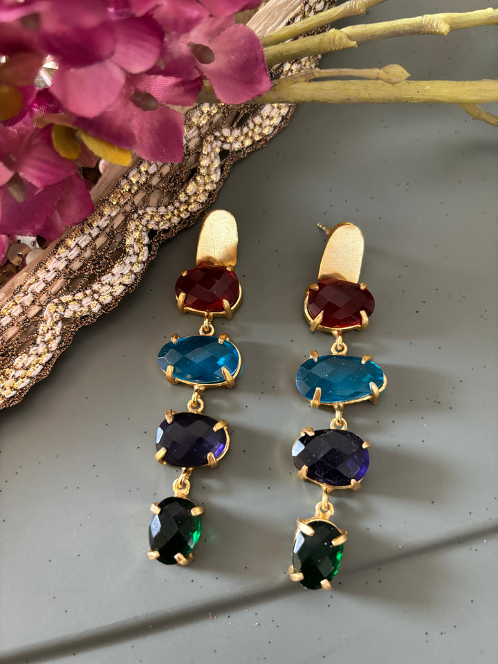 Scintillating Quartz Crystal Long Danglers