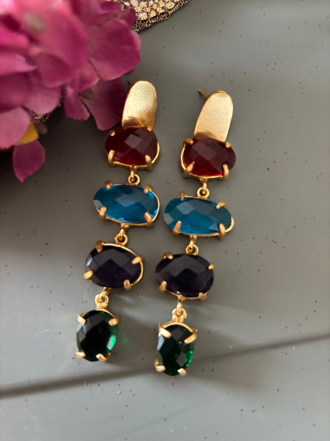 Scintillating Quartz Crystal Long Danglers