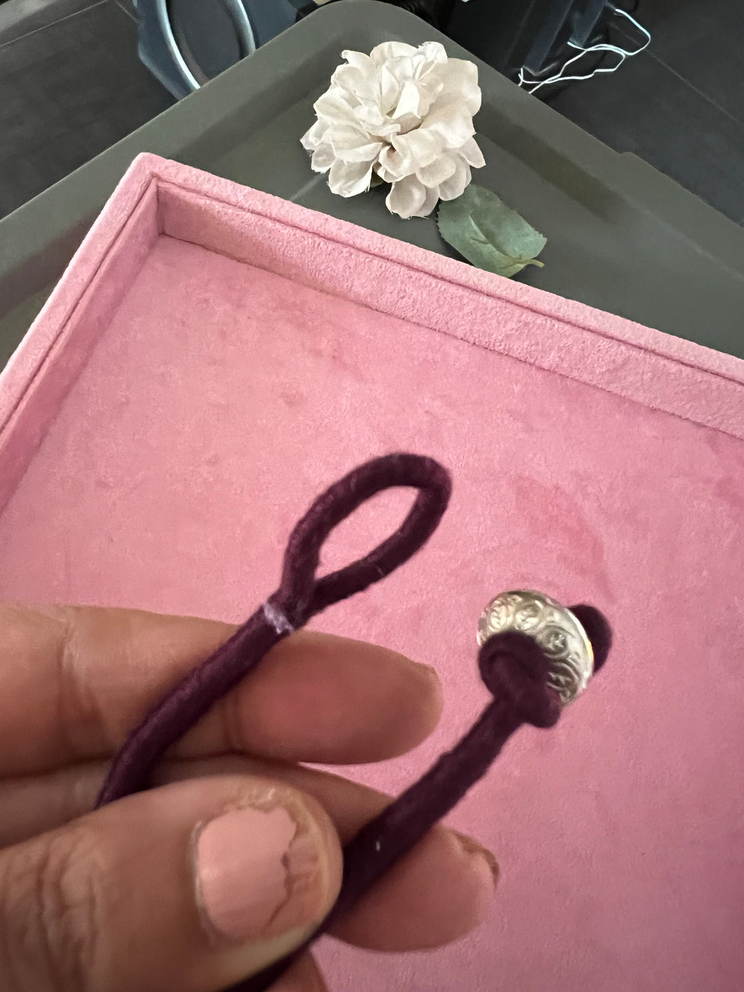 Elegant Purple Tasseled Pendant Necklace