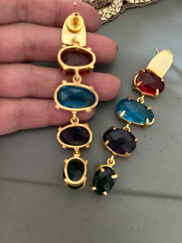 Scintillating Quartz Crystal Long Danglers