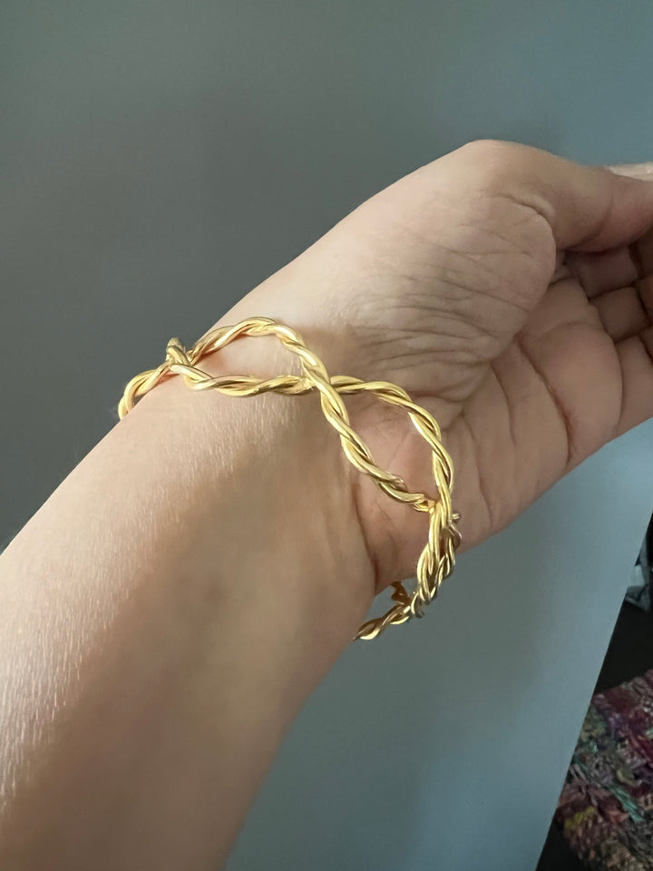 Beautiful Natural Raw Stone Open Cuff