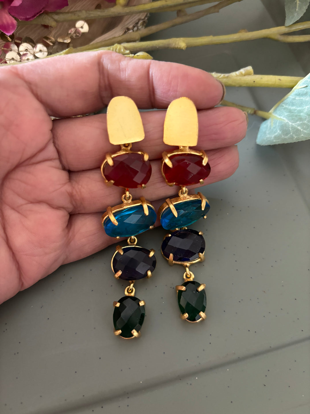 Scintillating Quartz Crystal Long Danglers