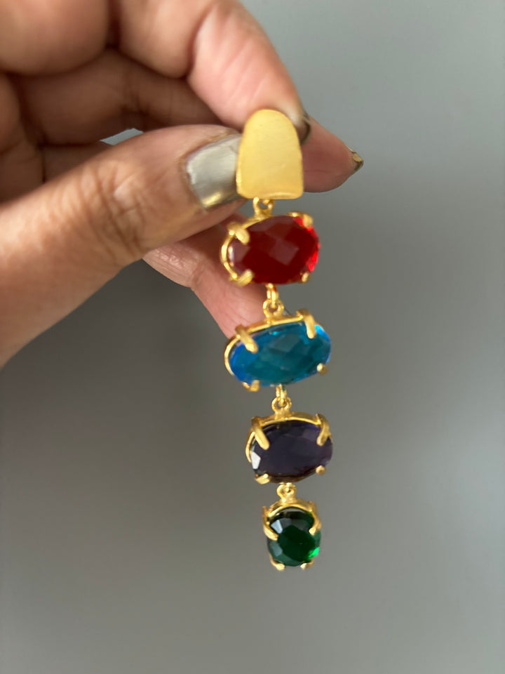 Scintillating Quartz Crystal Long Danglers