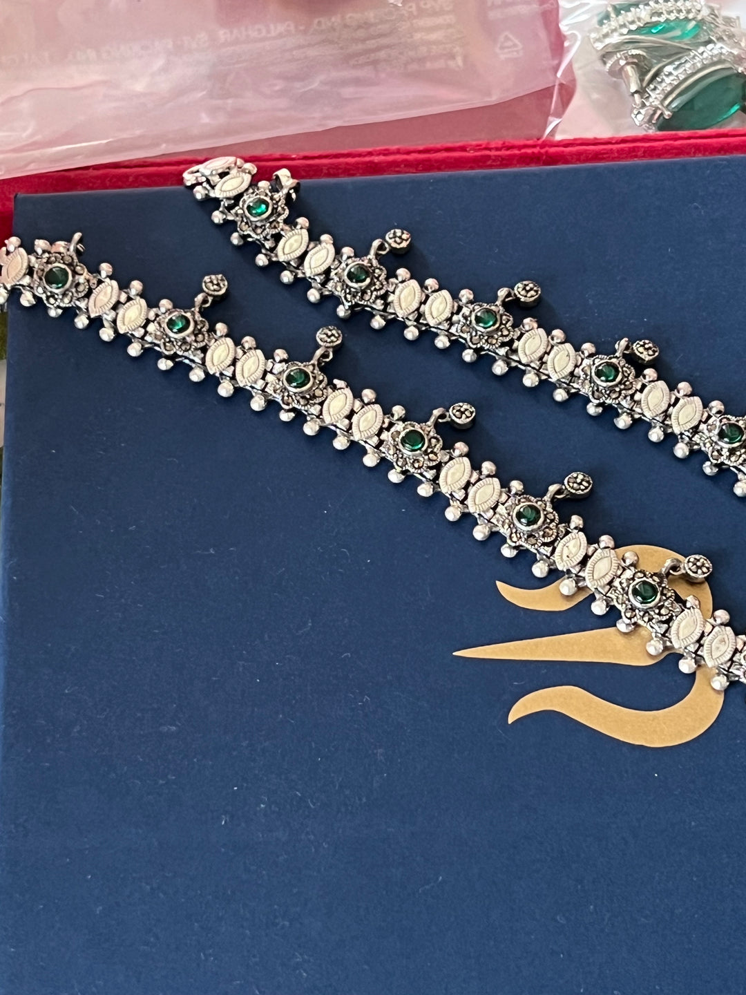 Pure 925 Silver Marcasite Anklets- Set of 2