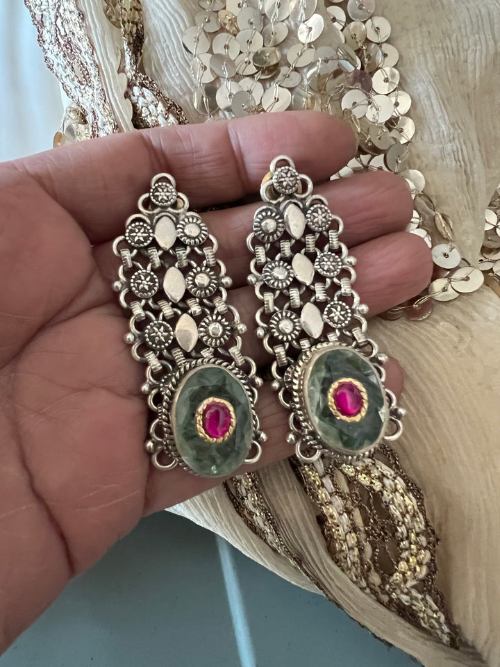 Doublet Stone 925 Silver necklace set