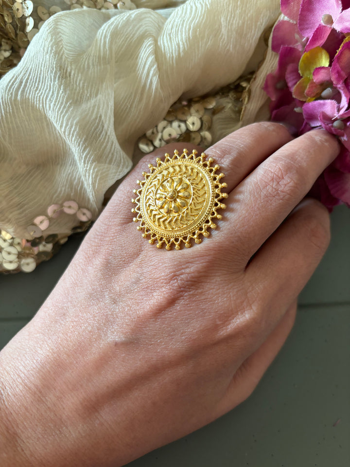 Gold Tone Ring - Perfect for Destination Weddings, Gold Replica