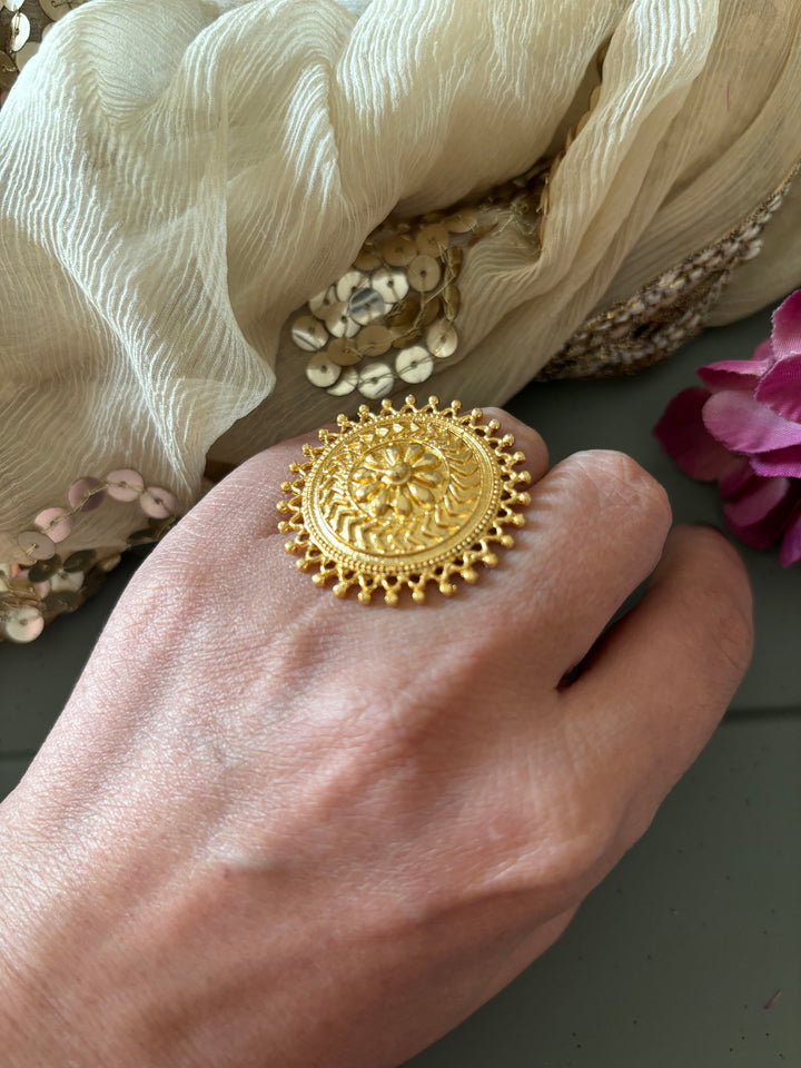 Gold Tone Ring - Perfect for Destination Weddings, Gold Replica