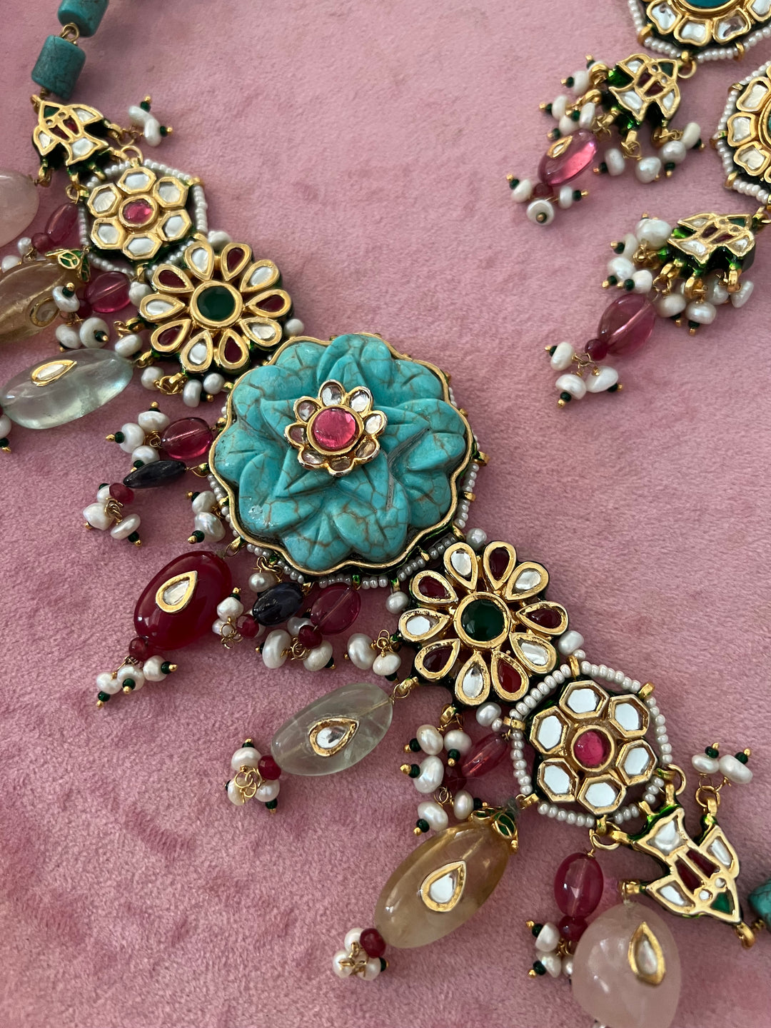 SHIVKA Semi-Precious Kundan Choker Set | Wedding Jewelry