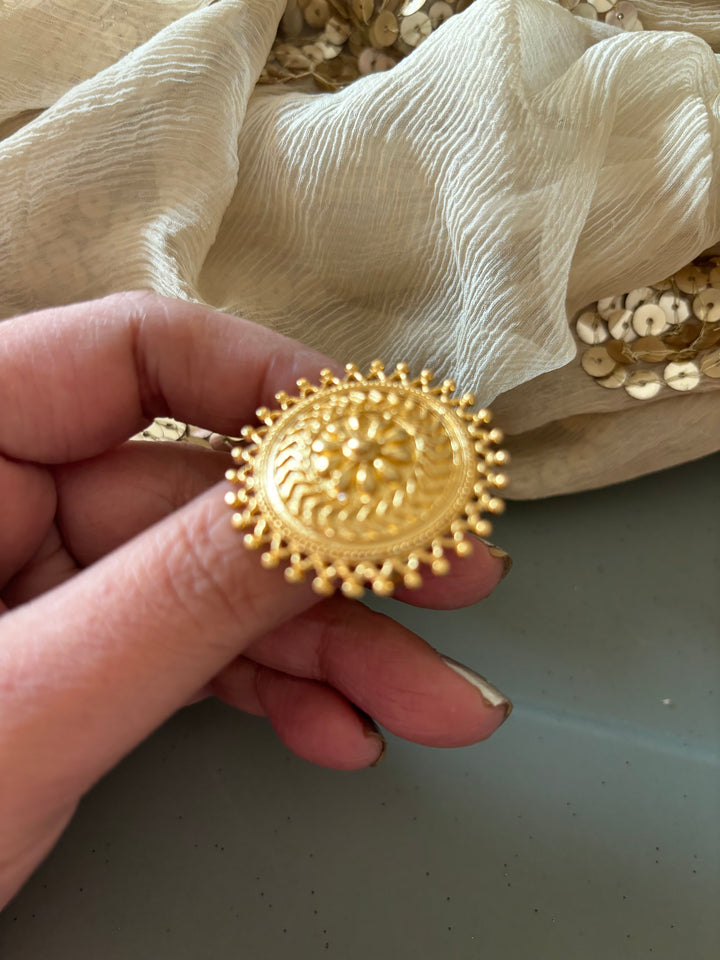 Gold Tone Ring - Perfect for Destination Weddings, Gold Replica