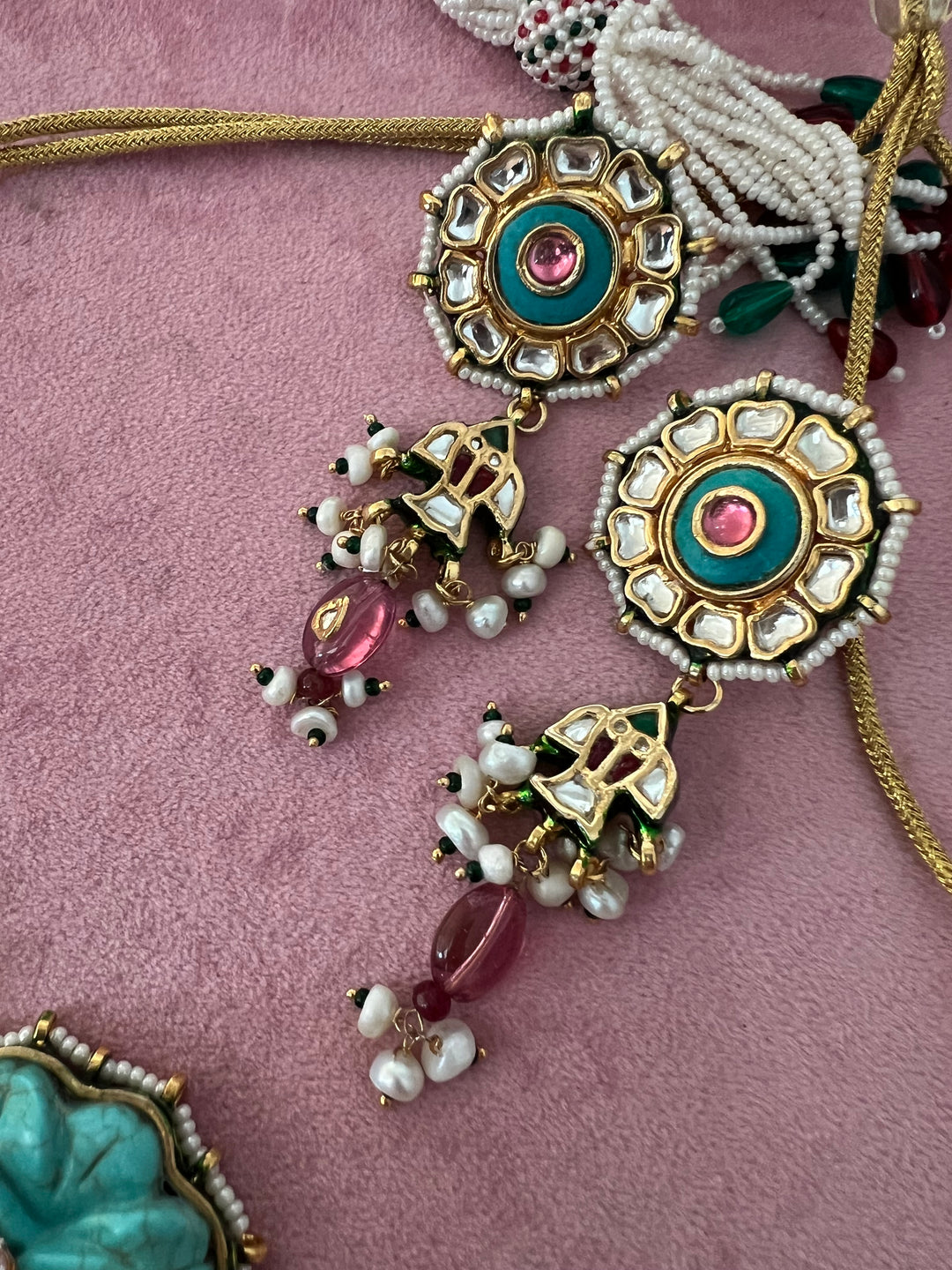 SHIVKA Semi-Precious Kundan Choker Set | Wedding Jewelry