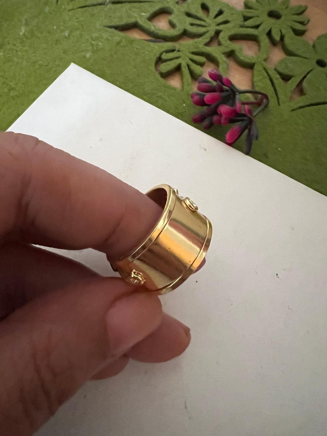 Chrome Diopside Ring