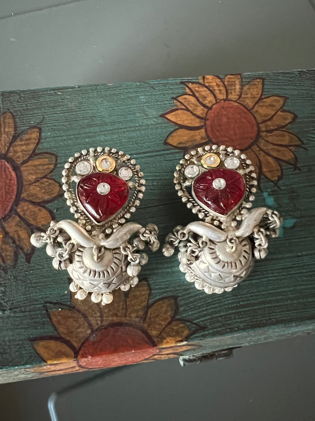 Designer Carved Stone Jhumka Earrings - Premium Quality, Exquisite Craftsmanship