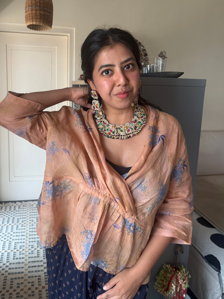 Handmade 925 Silver Nakhra Gemstone Necklace Set | SHIVKA