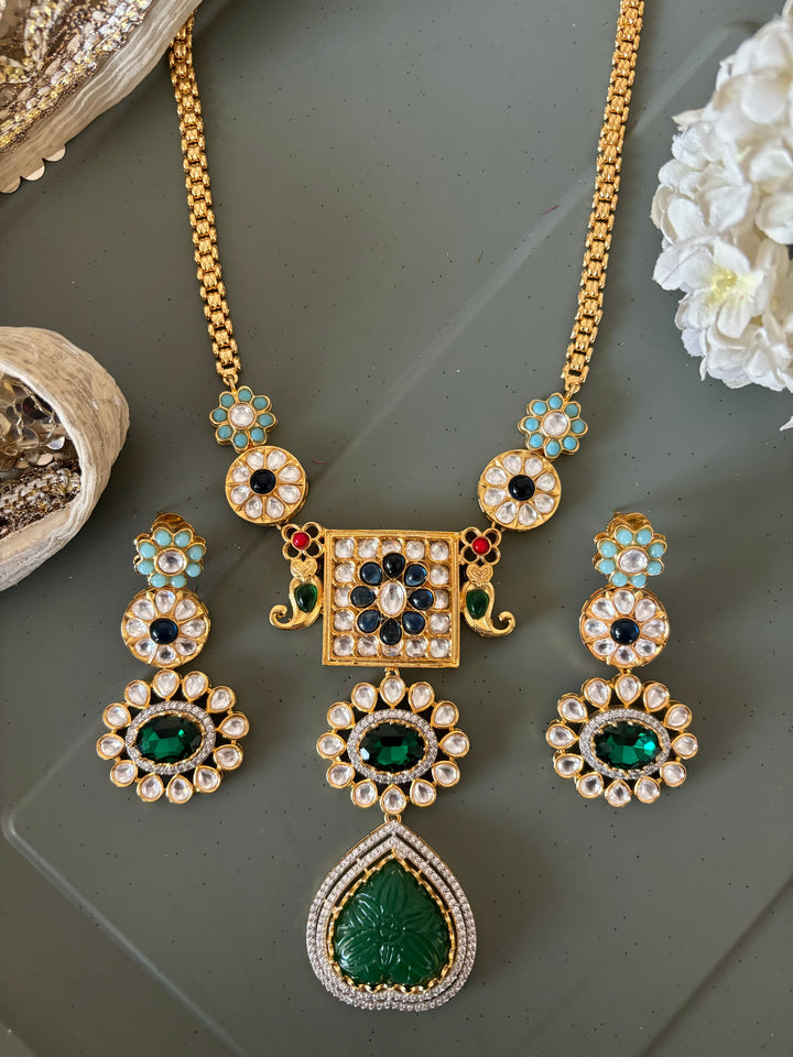 Exquisite Amrapali Fusion Pendant Necklace - Elevate Your Elegance