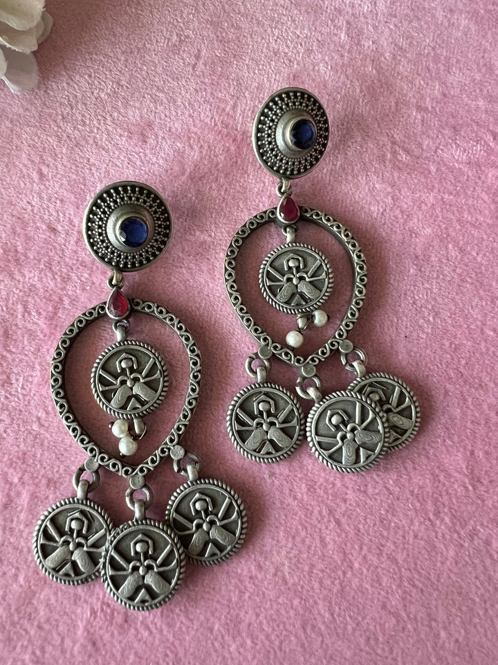 Antique Tribal Coin Earrings