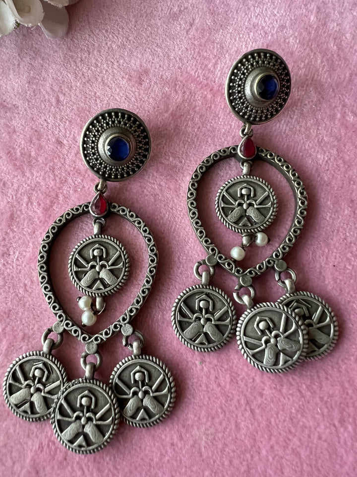 Antique Tribal Coin Earrings
