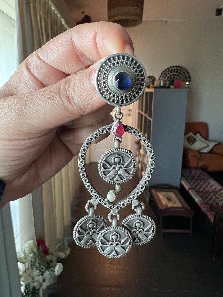 Antique Tribal Coin Earrings